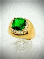 Anello Gioielleria Bencivenga Luca Donna in Argento Smeraldo sintetico ANAR-266VE - ANAR-266VE